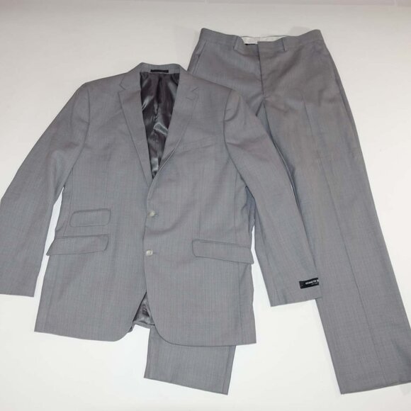 Kenneth Cole New York Men's 2 Button Suit Size 43 Long 33 x 32 NWOT Light Gray